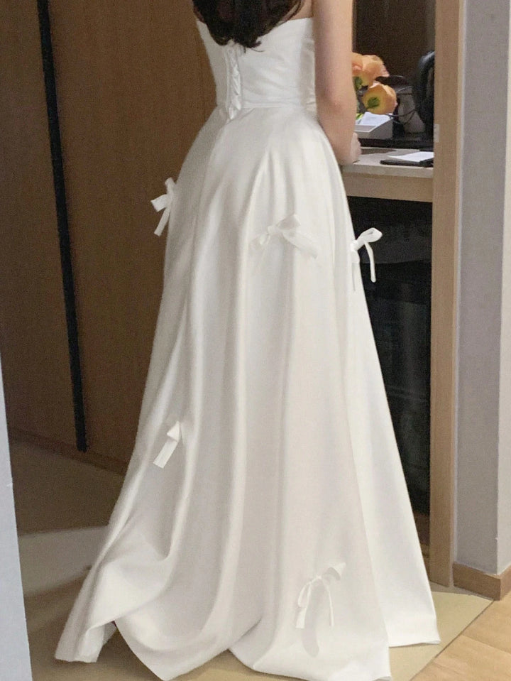 SHEIN maxi ruha, krém