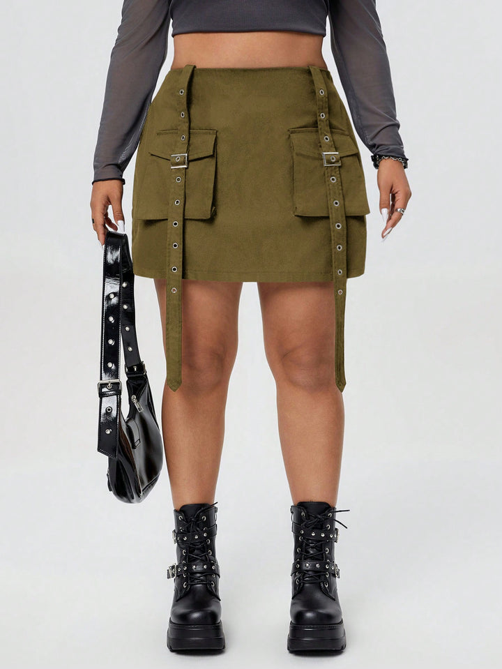 SHEIN bézs maxiszoknya