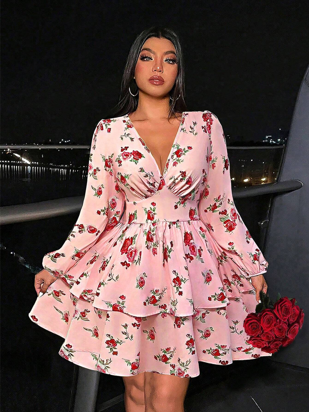 Rochie midi SHEIN, mix culori