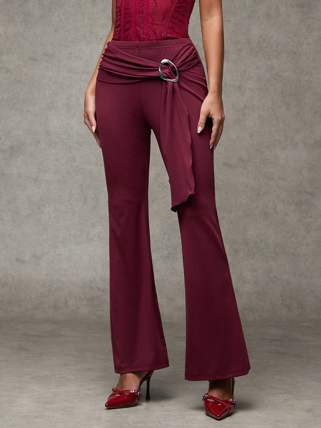 Pantaloni SHEIN, vișiniu