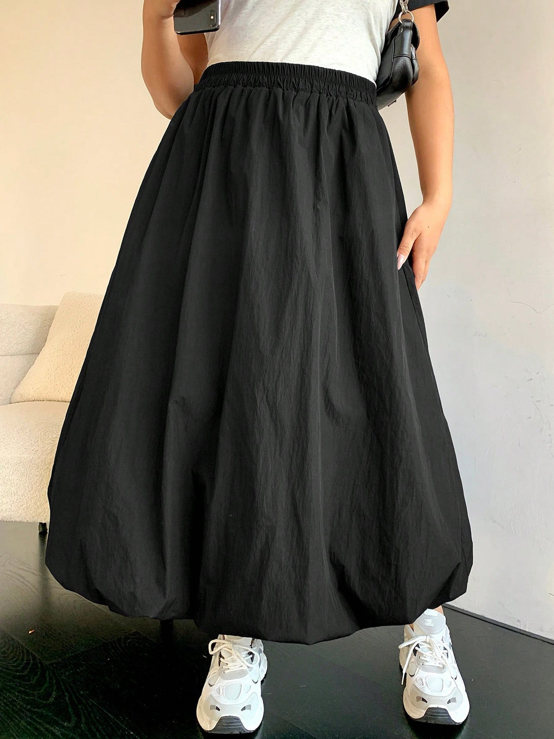 Fustă maxi SHEIN, negru