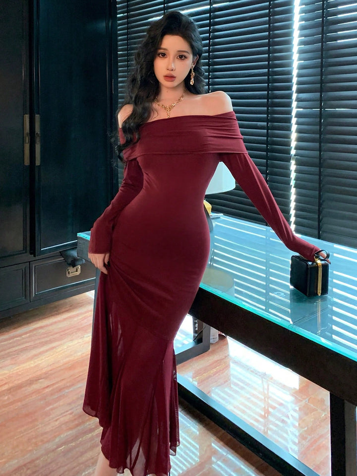 Rochie midi SHEIN, vișiniu
