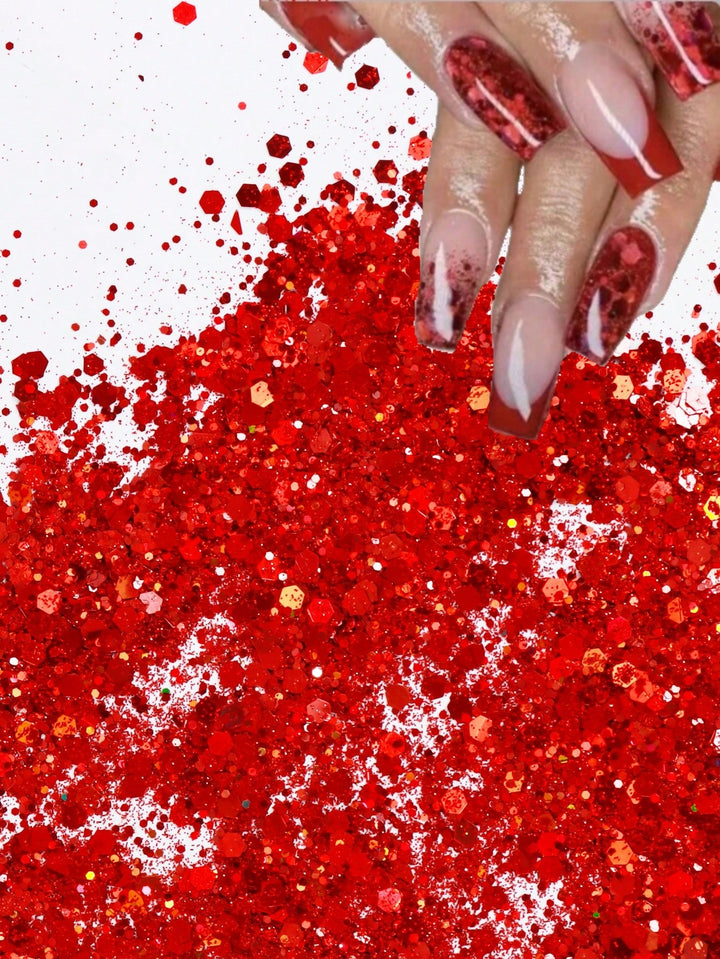 Pudră glitter pentru unghii SHEIN, roșu