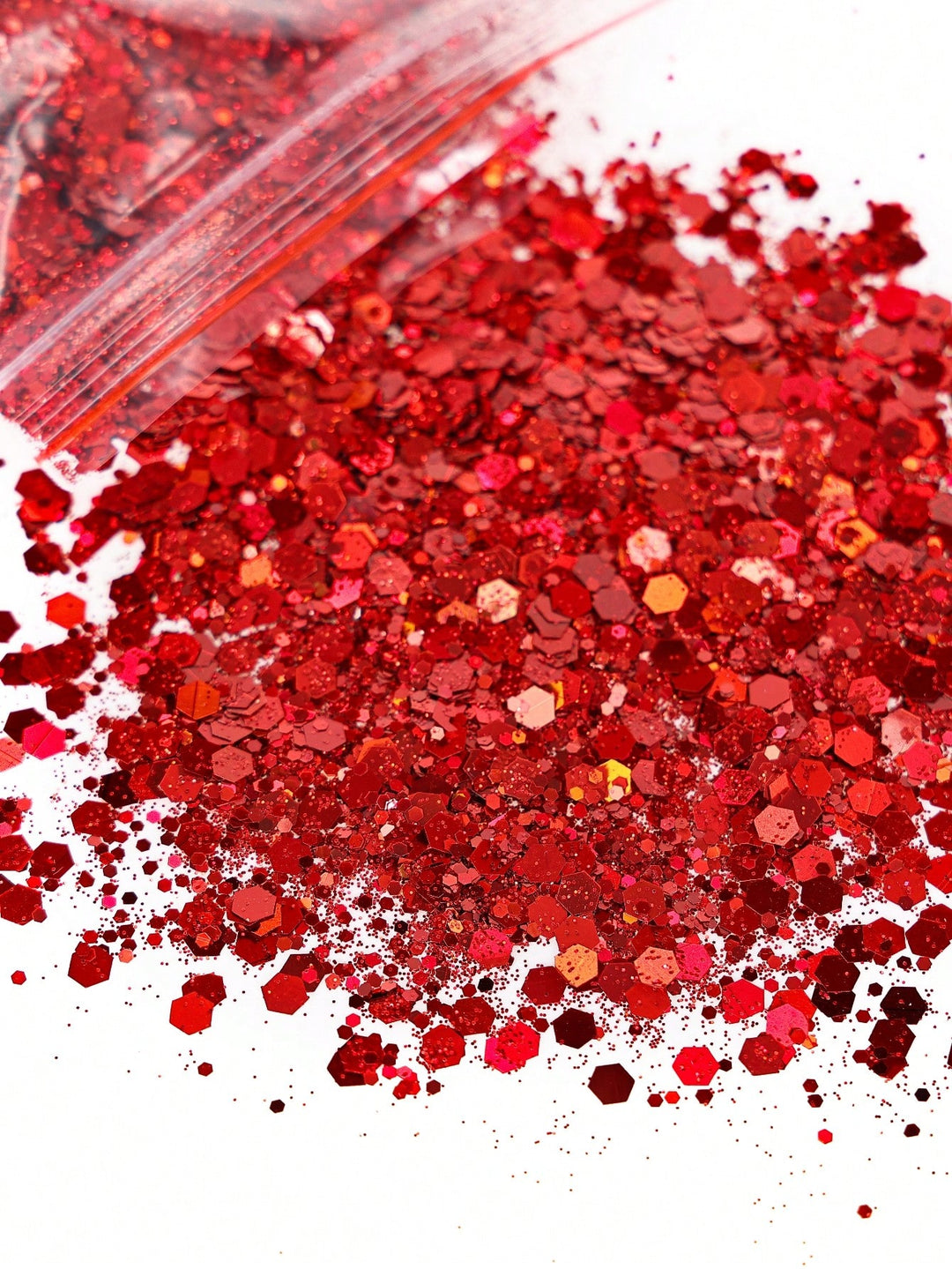 Pudră glitter pentru unghii SHEIN, roșu