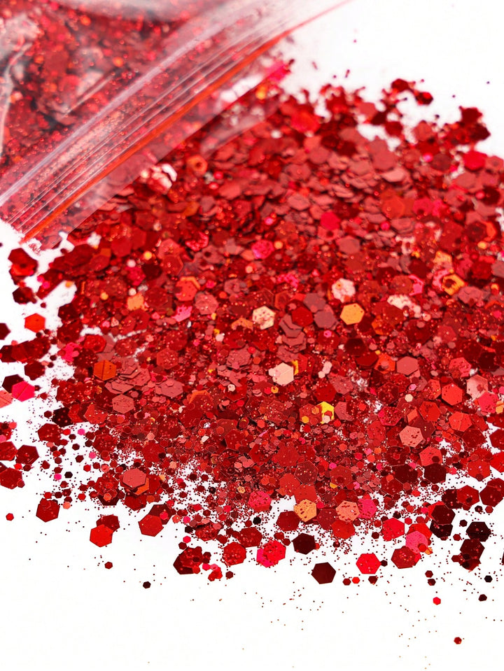 Pudră glitter pentru unghii SHEIN, roșu