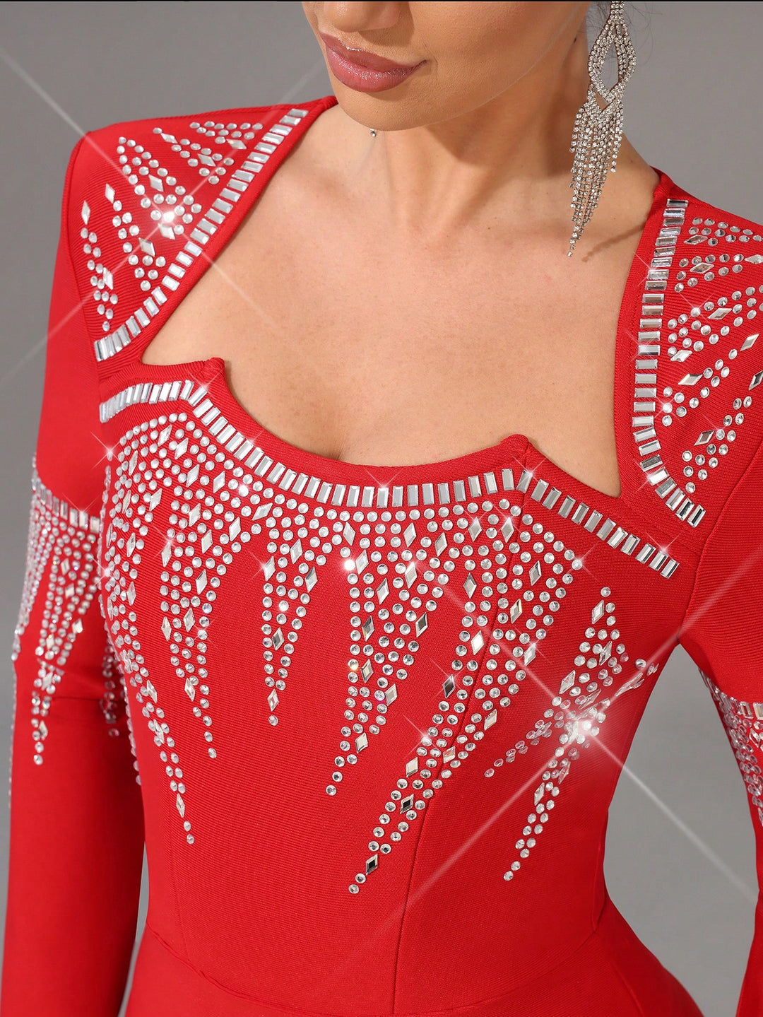 Rochie maxi Shein Belle, roșu