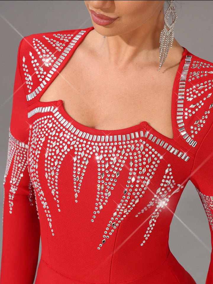 Rochie maxi Shein Belle, roșu