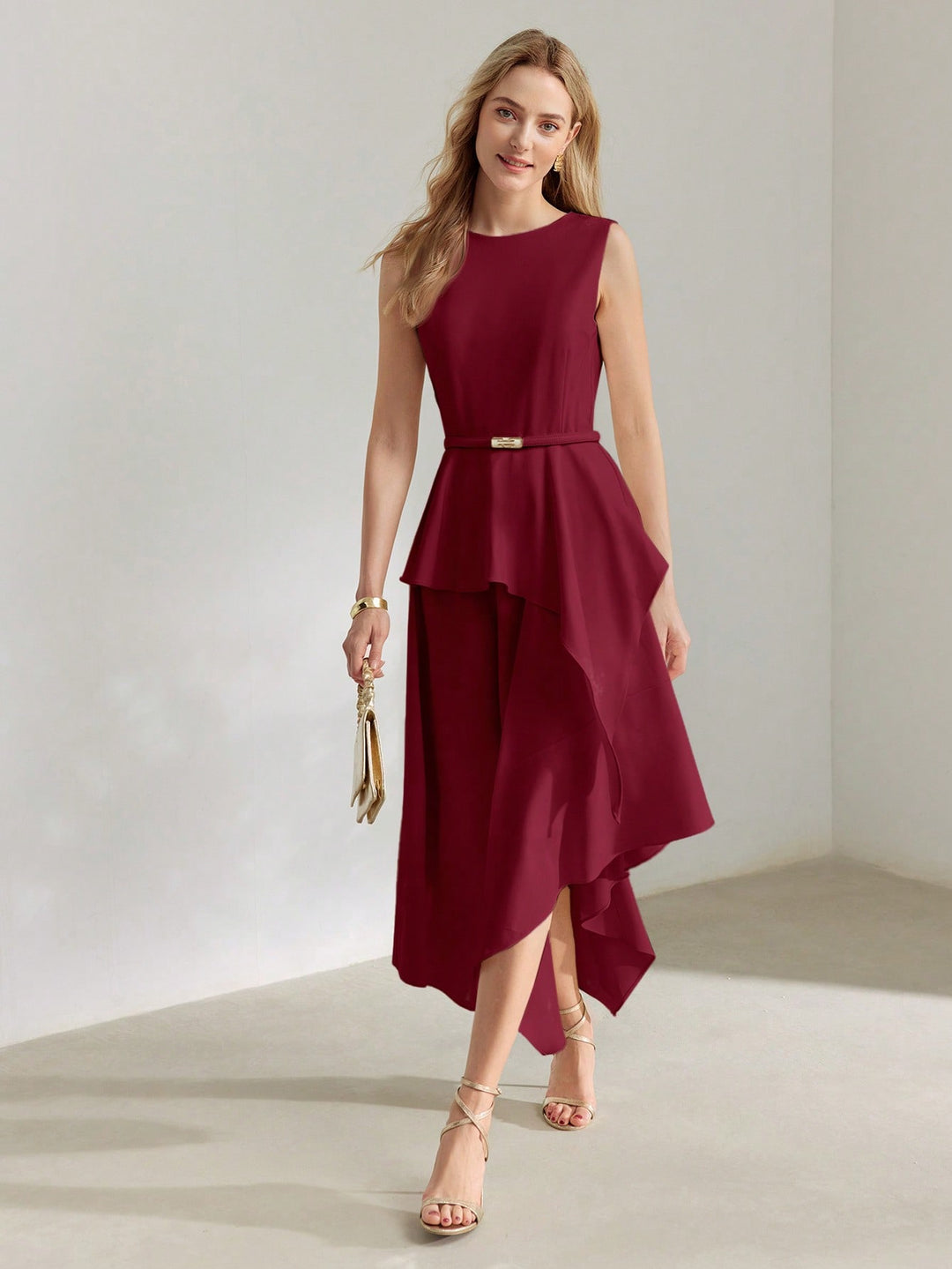 Rochie midi SHEIN, roșu