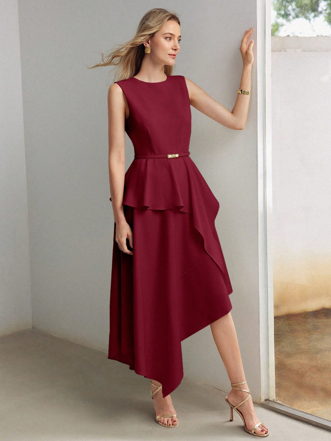 Rochie midi SHEIN, roșu