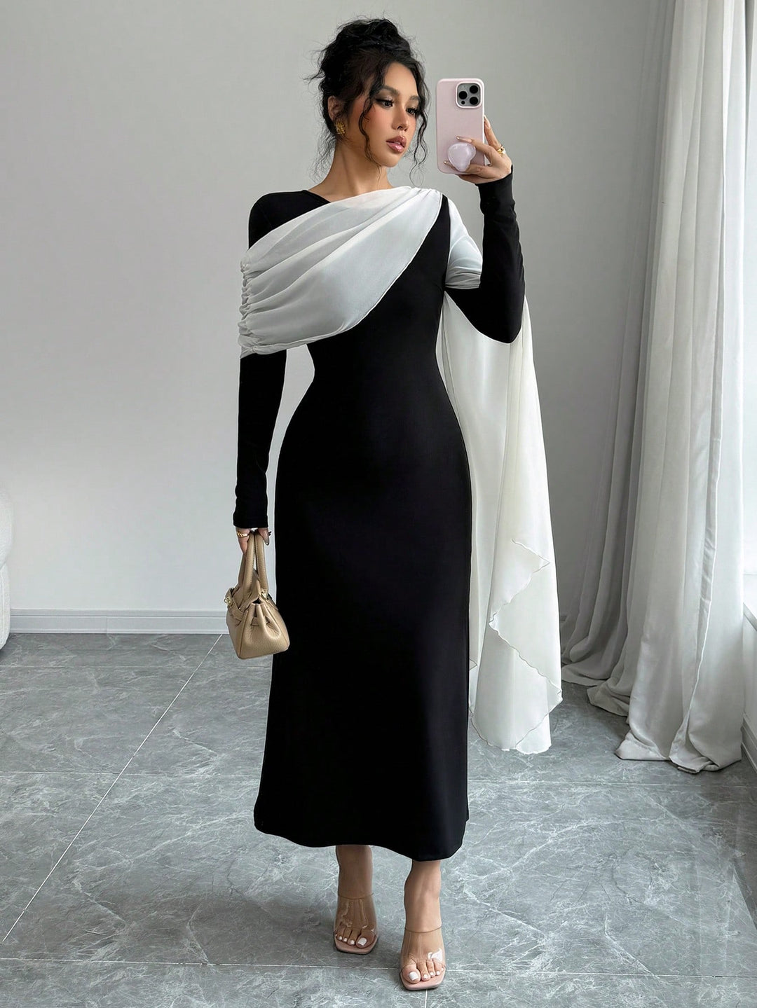 Rochie midi SHEIN, negru