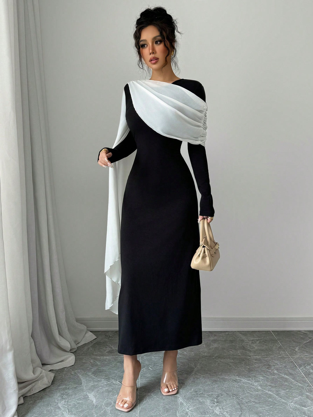 Rochie midi SHEIN, negru