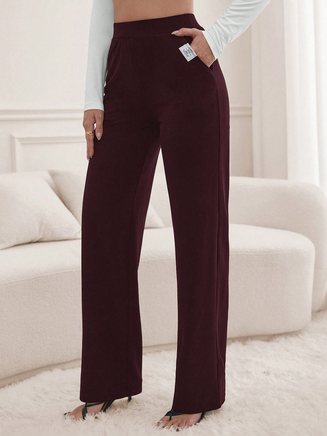 Pantaloni SHEIN, roșu