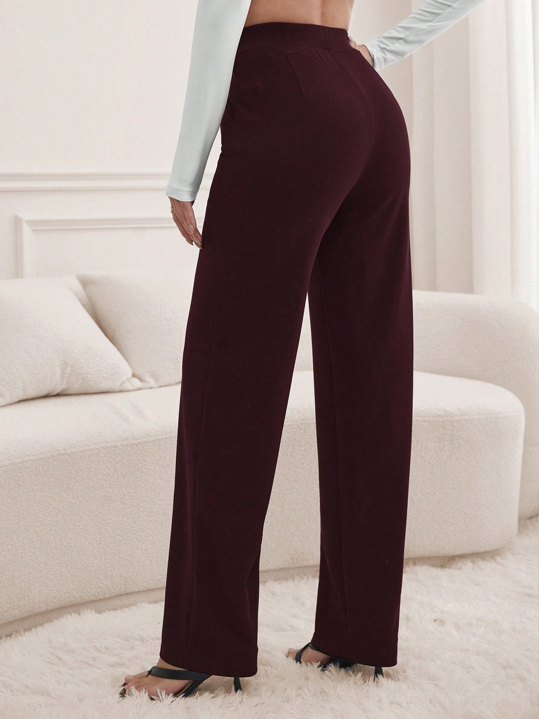 Pantaloni SHEIN, roșu