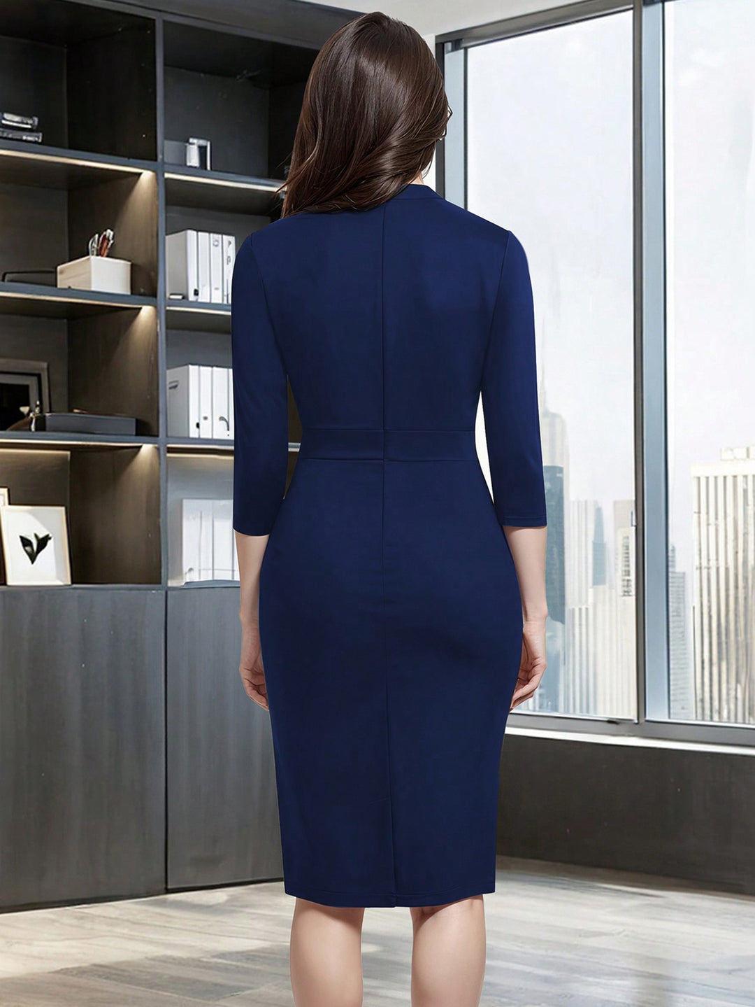 Rochie midi SHEIN, albastru