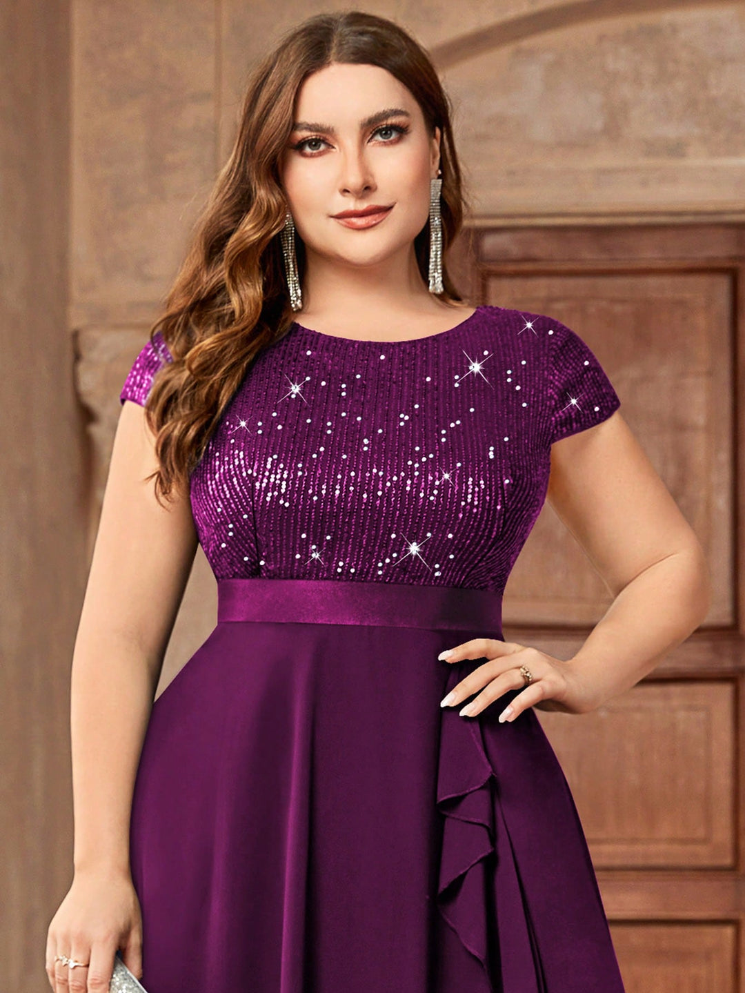 Rochie de ocazie SHEIN, mov