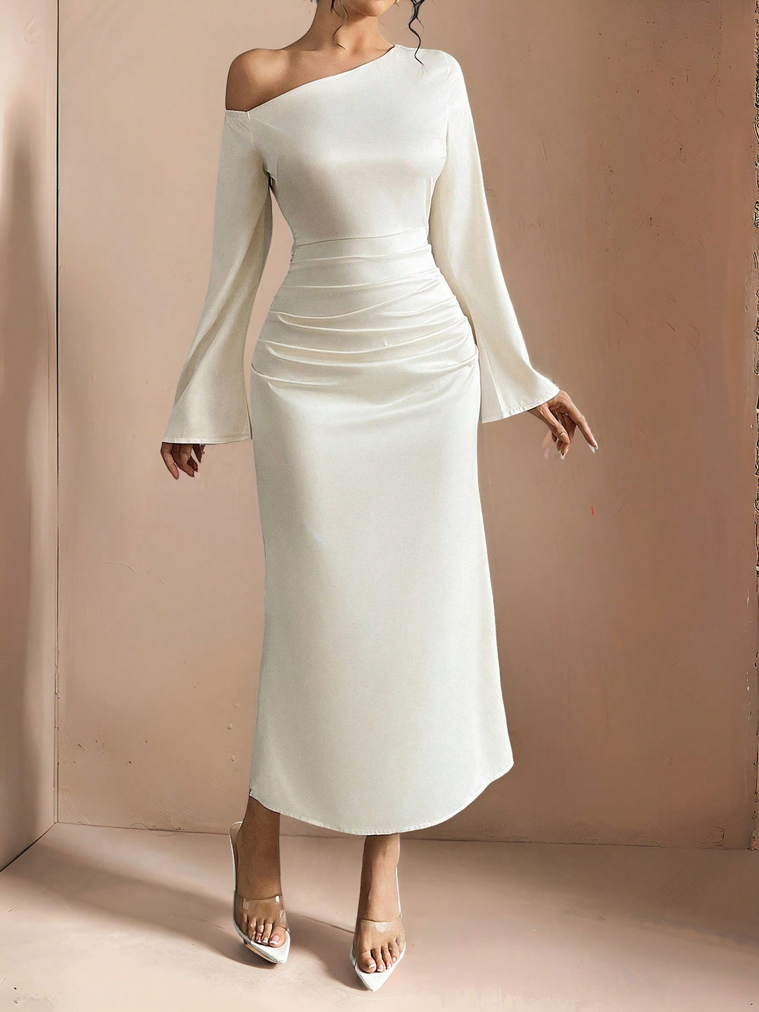 Rochie maxi SHEIN, portocaliu