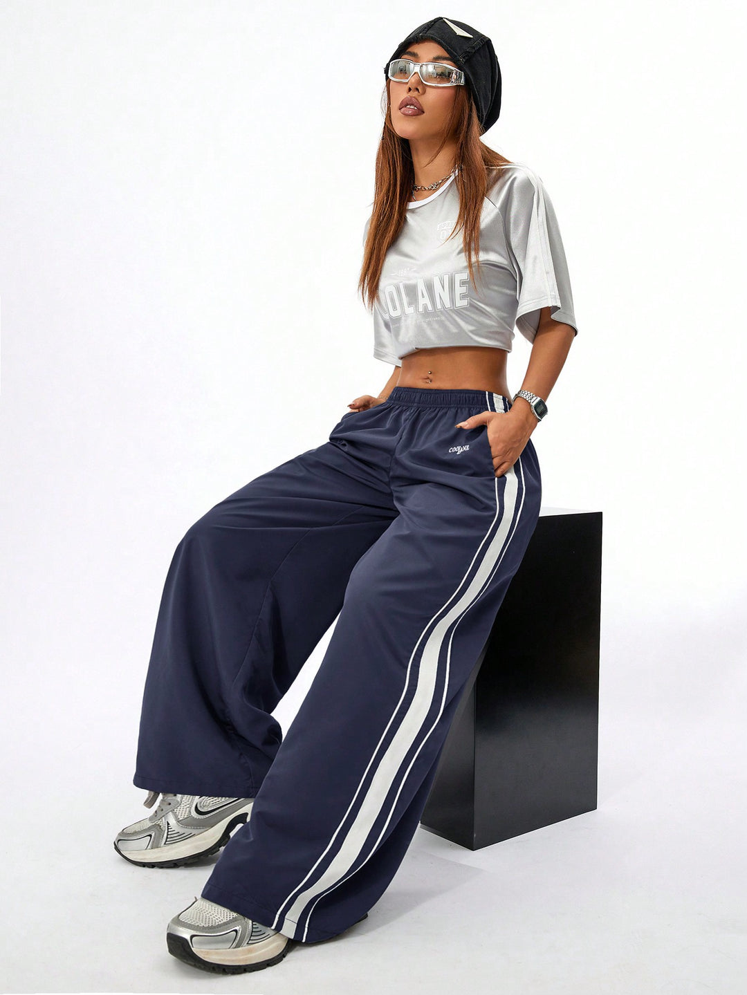 Pantaloni SHEIN, albastru