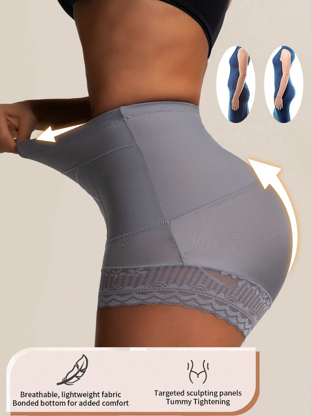 Lenjerie modelatoare SHEIN, gri