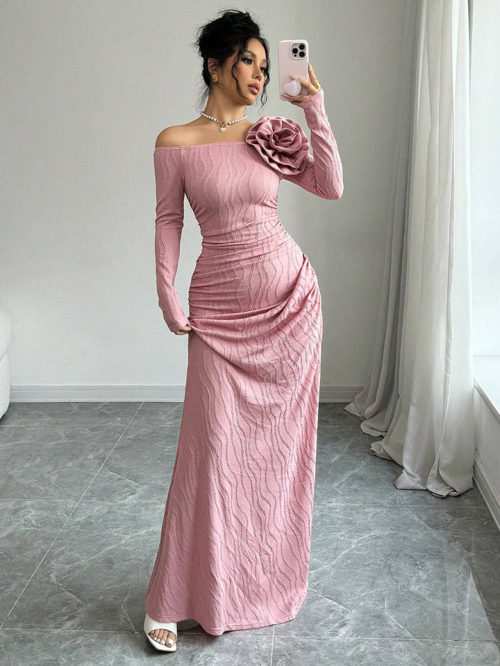 Rochie maxi SHEIN, roz
