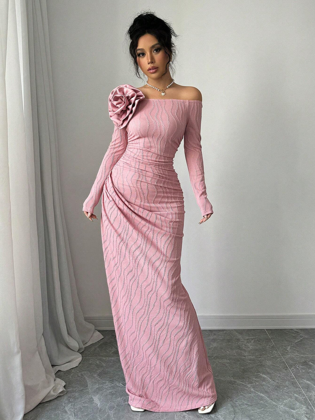 Rochie maxi SHEIN, roz