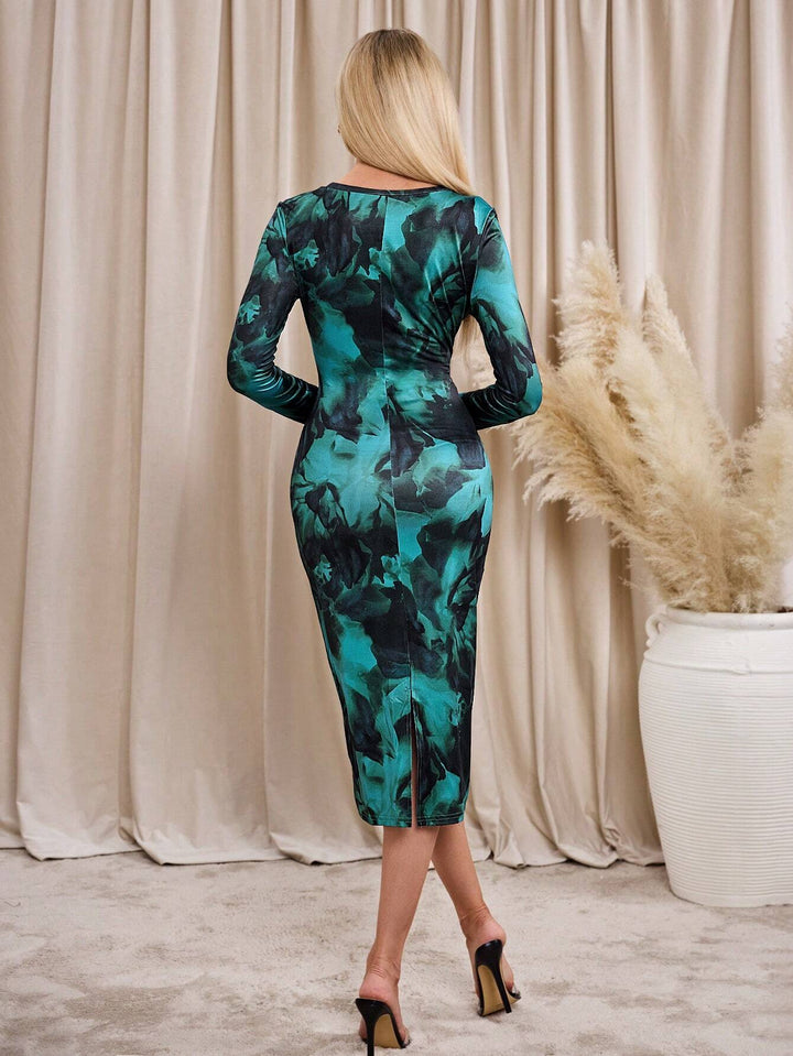 Rochie midi Shein, mix culori