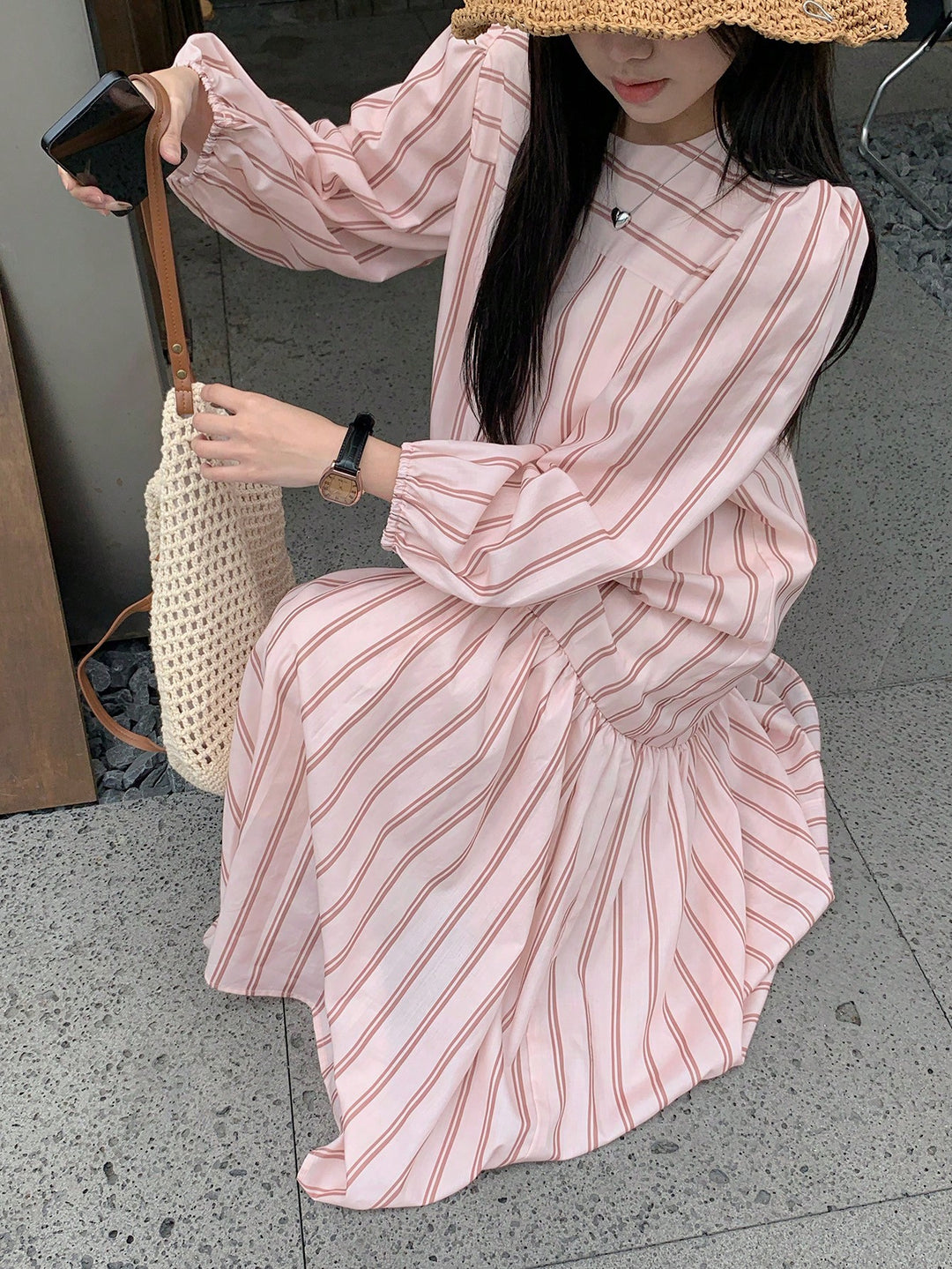 Rochie maxi SHEIN, roz