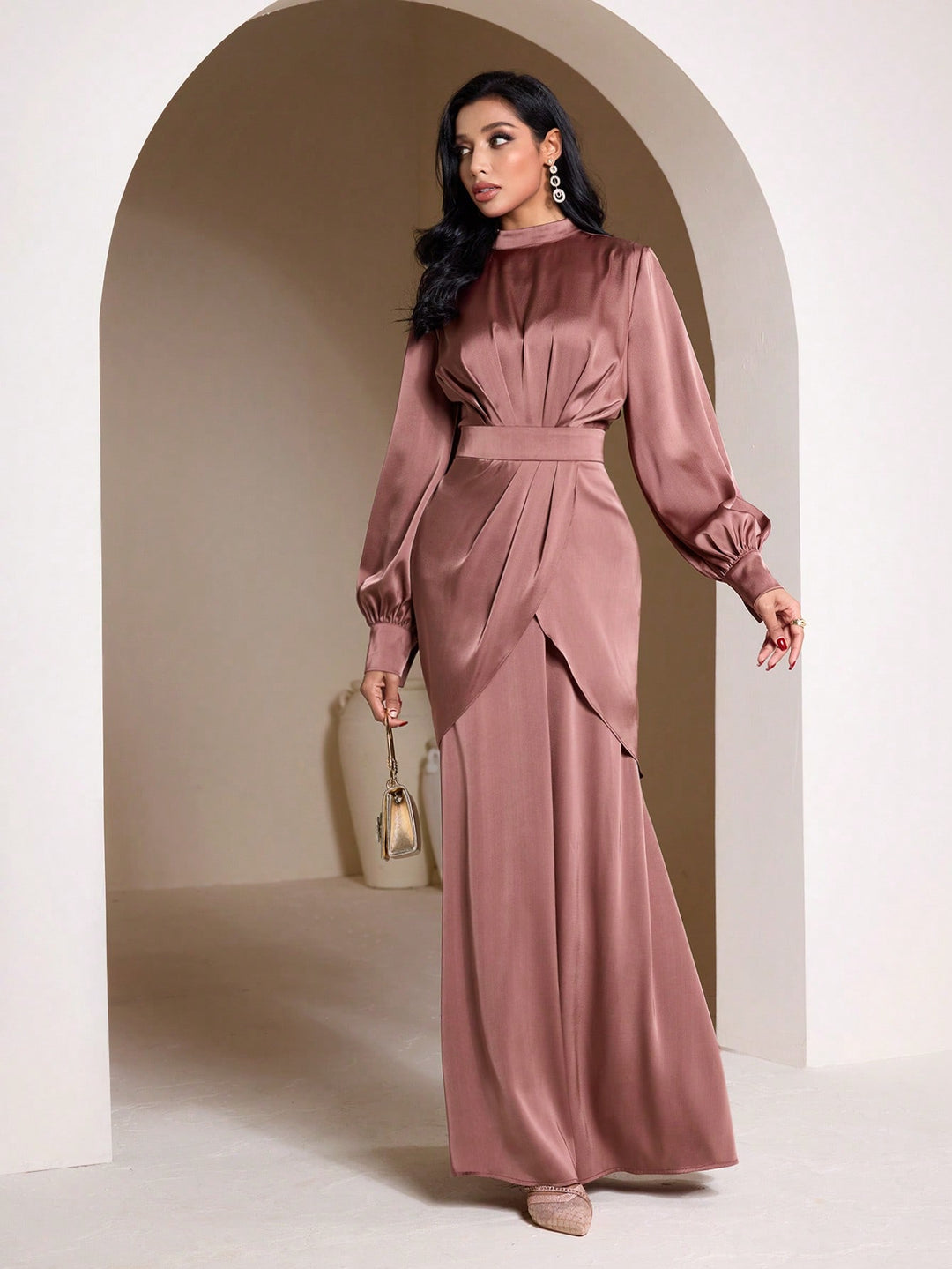 Rochie maxi SHEIN, roz
