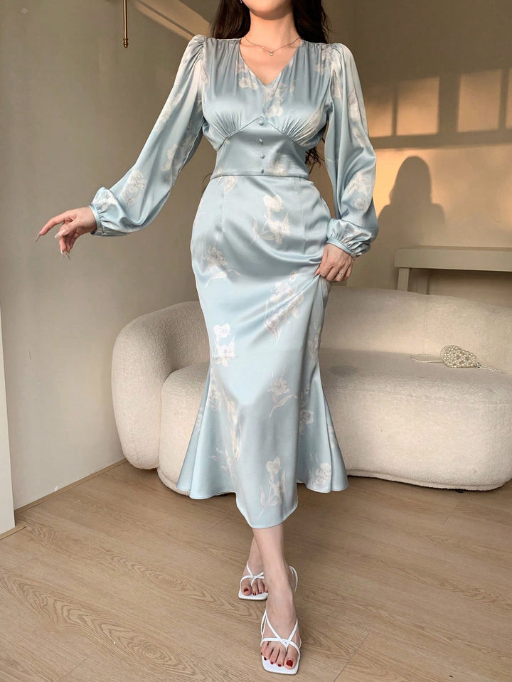 Rochie midi SHEIN, albastru