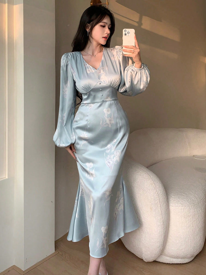 Rochie midi SHEIN, albastru