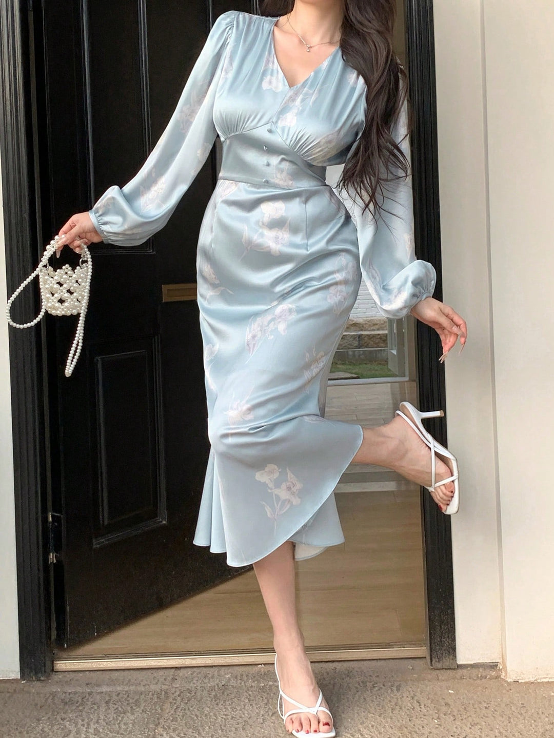 Rochie midi SHEIN, albastru