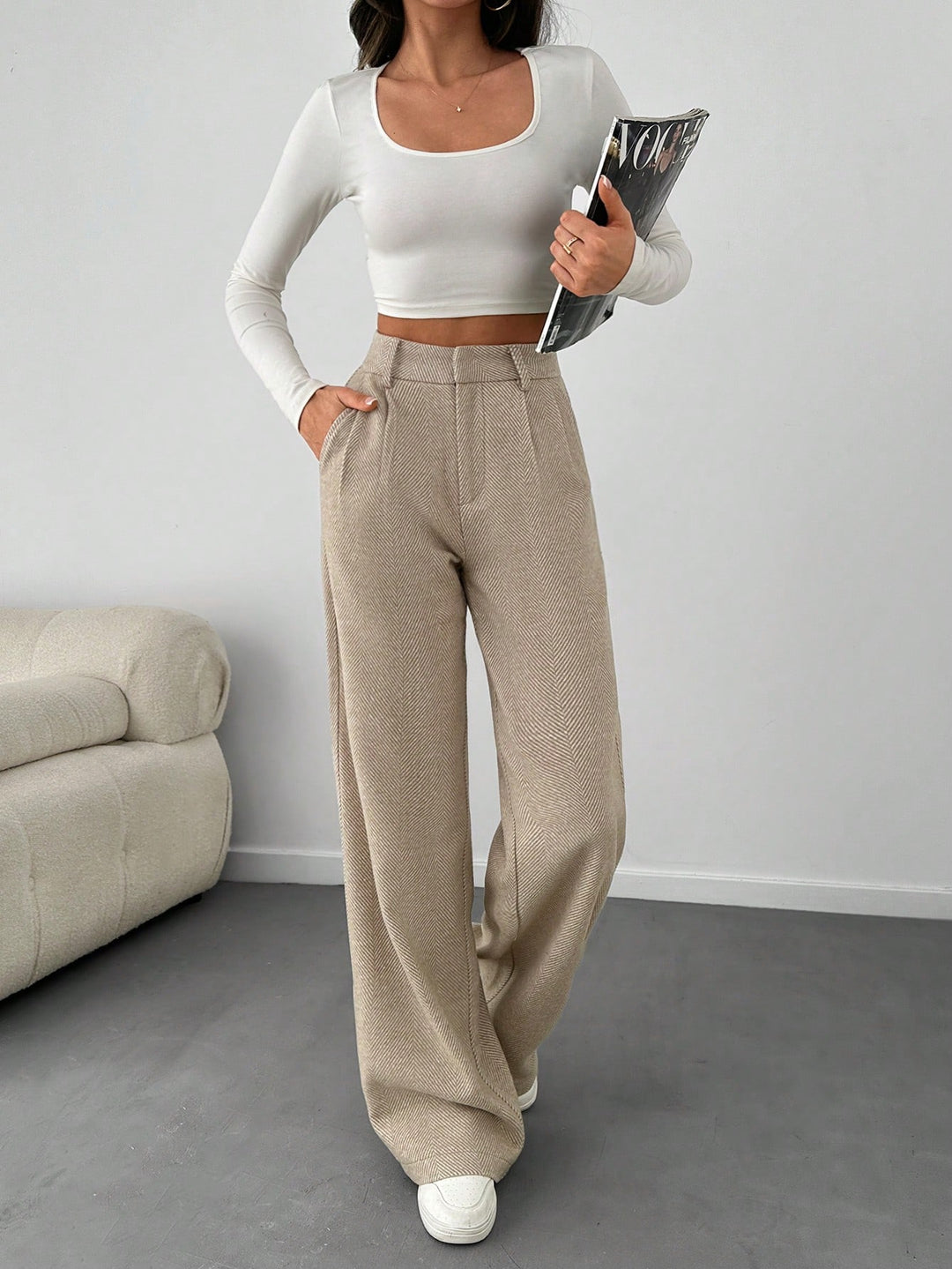 Pantaloni SHEIN, portocaliu