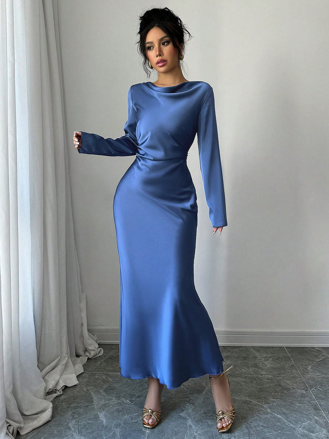 Rochie maxi SHEIN, albastru