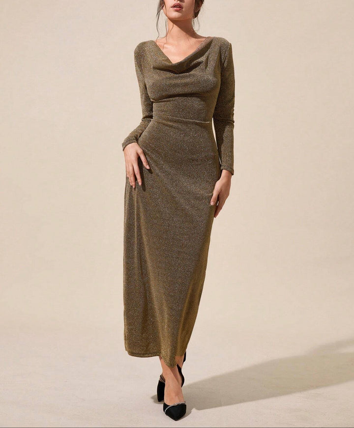 Rochie maxi Shein, auriu