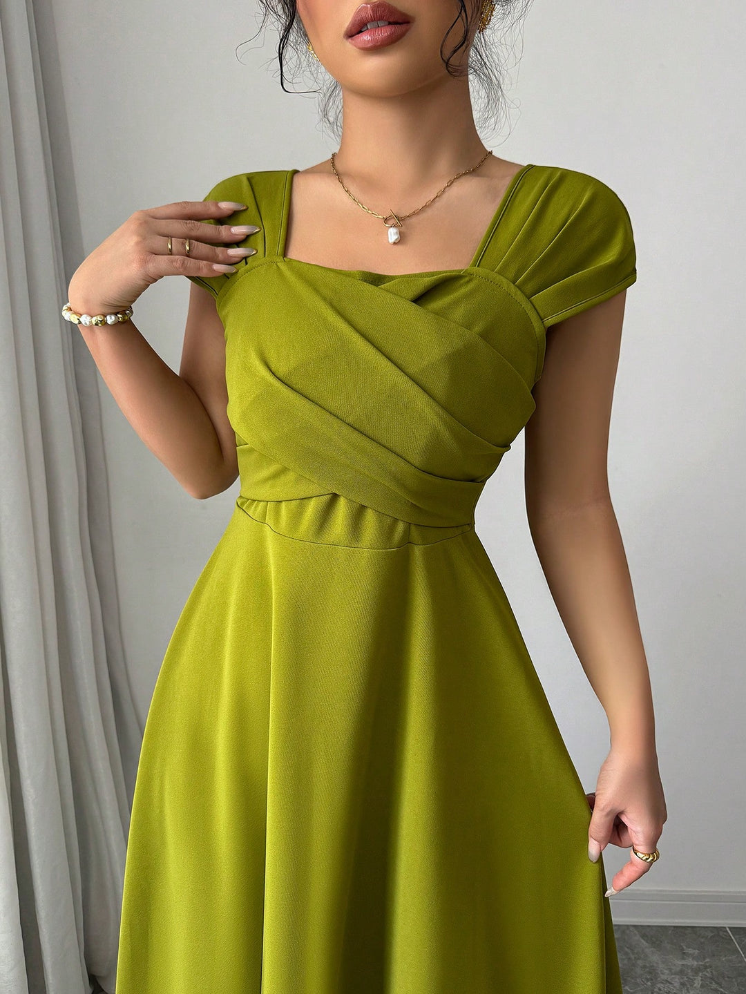 Rochie maxi SHEIN, verde