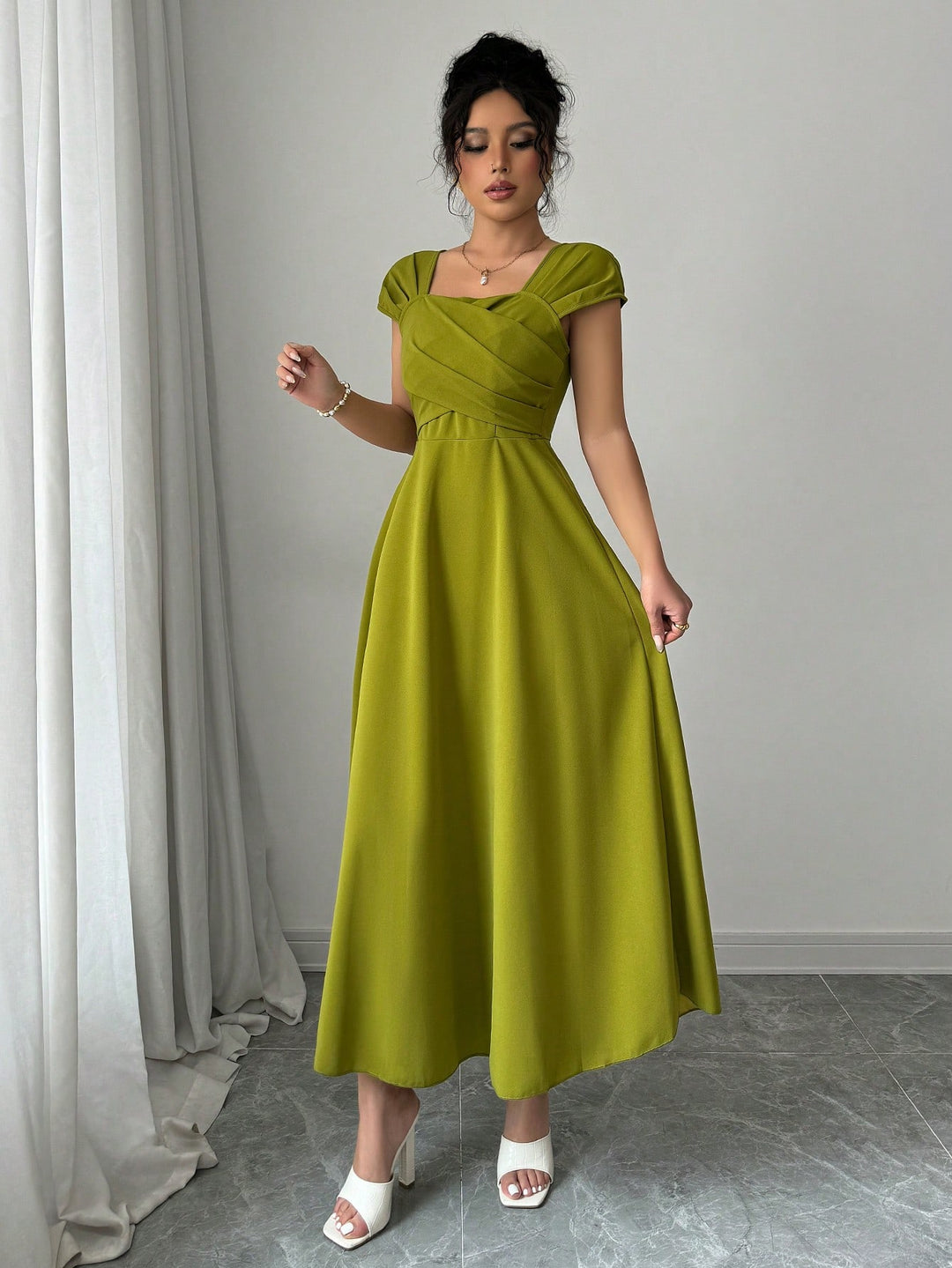 Rochie maxi SHEIN, verde