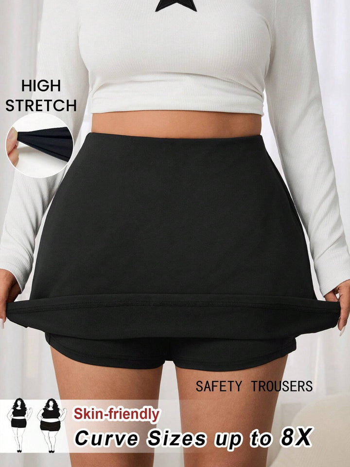 Fustă pantalon SHEIN, negru