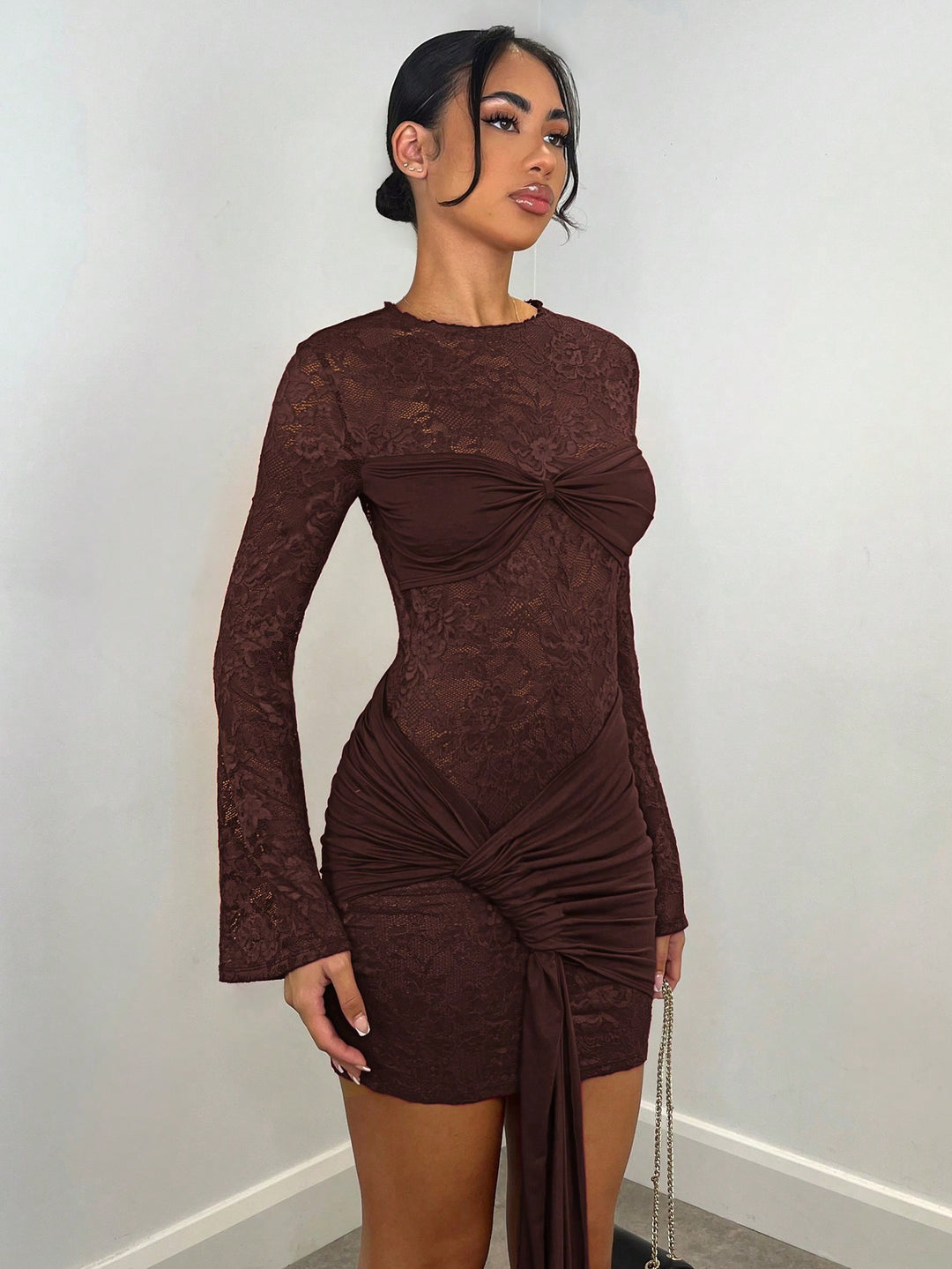 Rochie mini SHEIN, maro