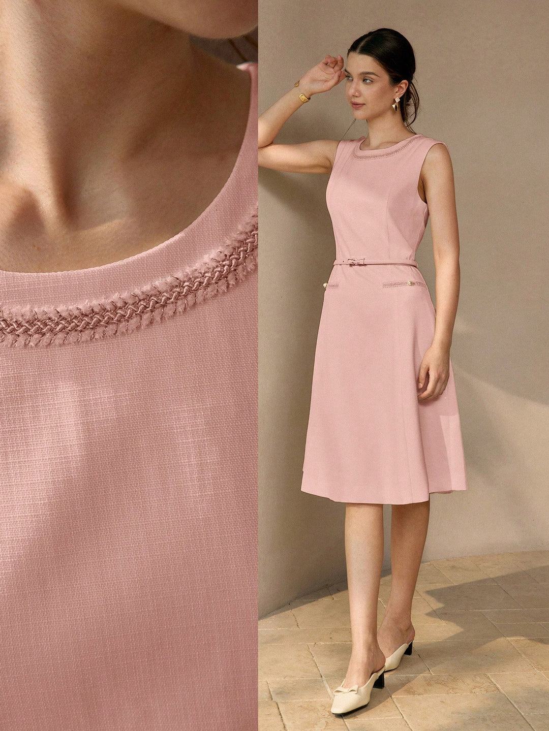 Rochie midi SHEIN, roz