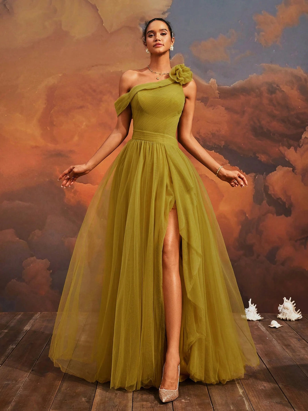 Rochie de ocazie SHEIN, verde