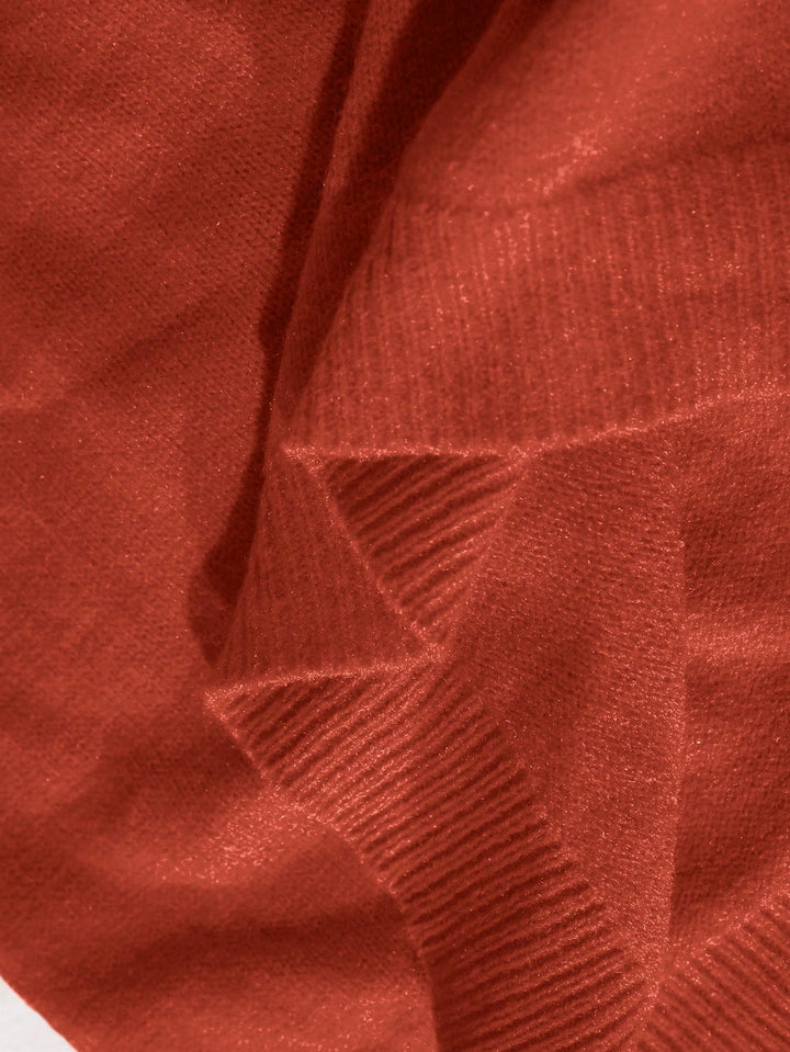 Pulover Shein Curve+, cărămiziu