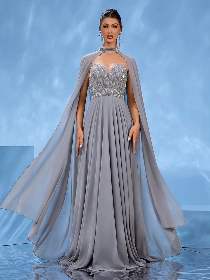 Rochie de ocazie SHEIN, gri