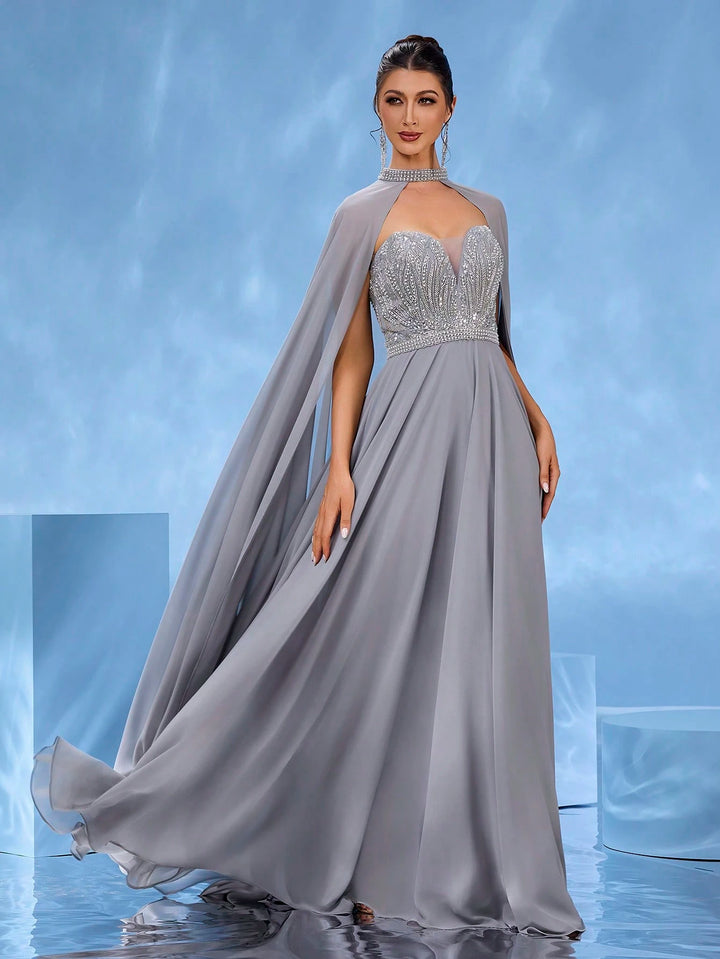 Rochie de ocazie SHEIN, gri