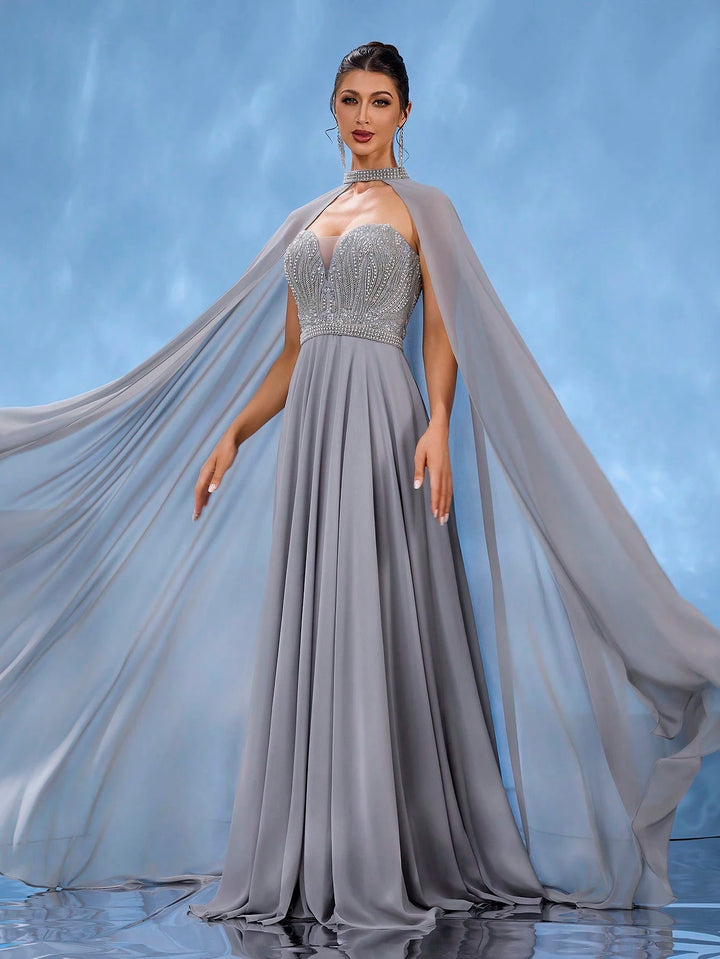 Rochie de ocazie SHEIN, gri