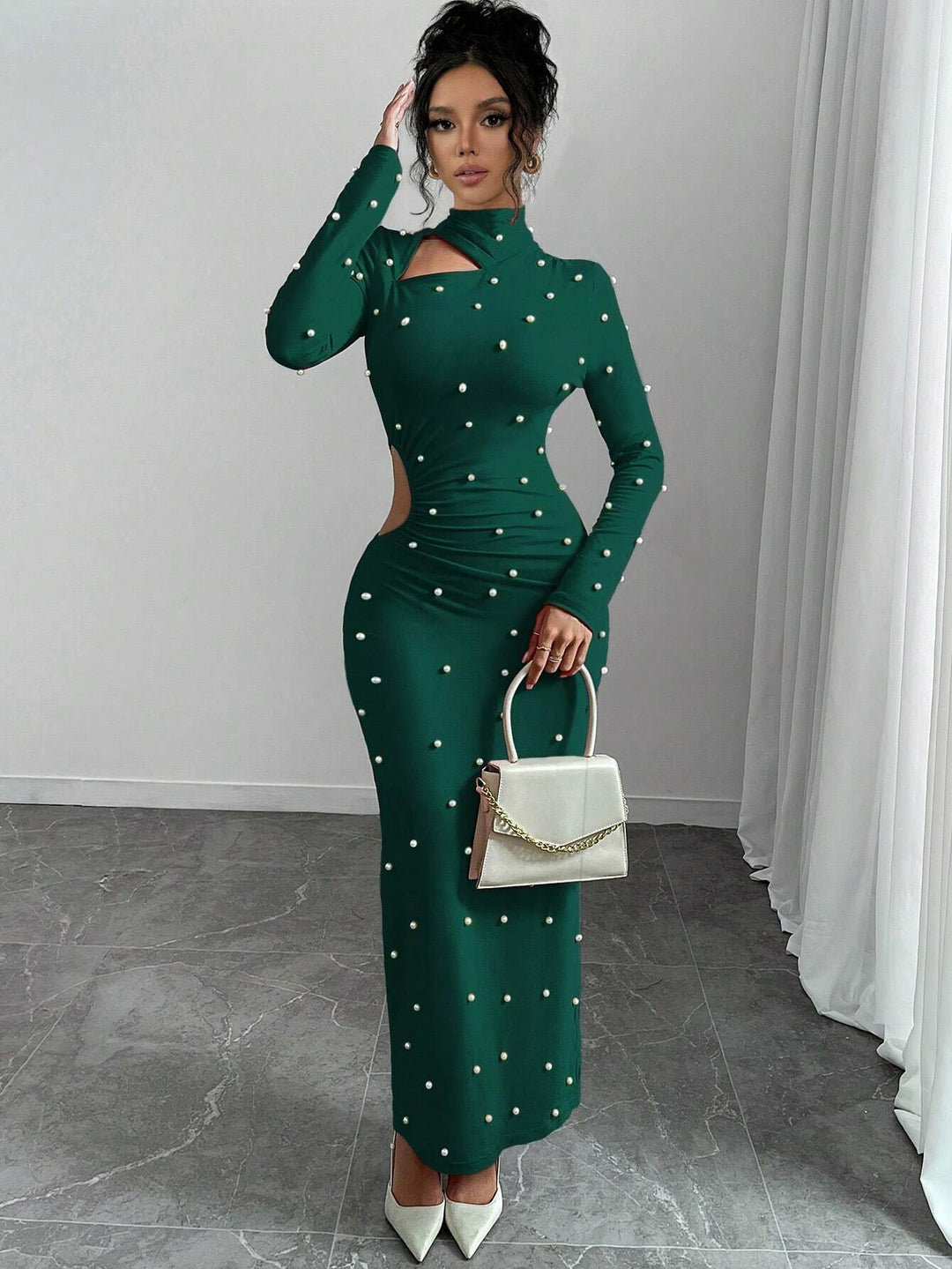 Rochie maxi SHEIN, verde