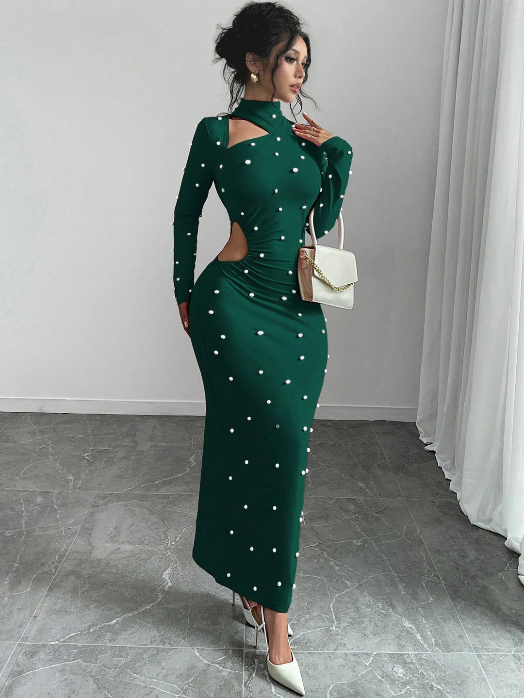 Rochie maxi SHEIN, verde