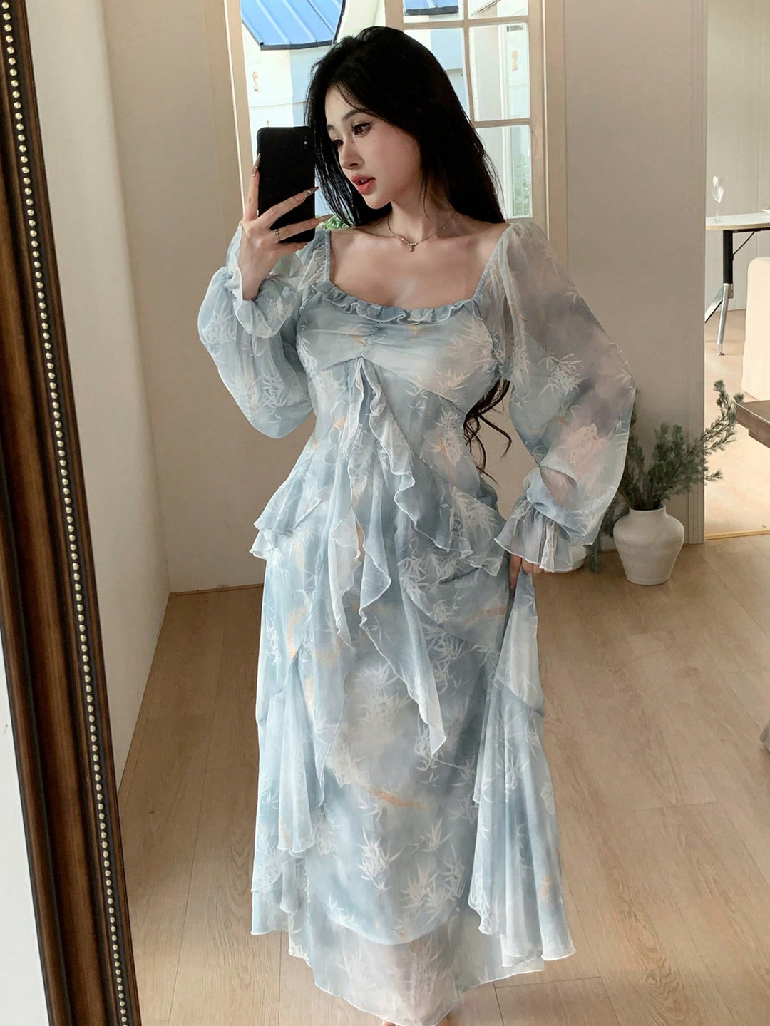 Rochie maxi SHEIN, albastru