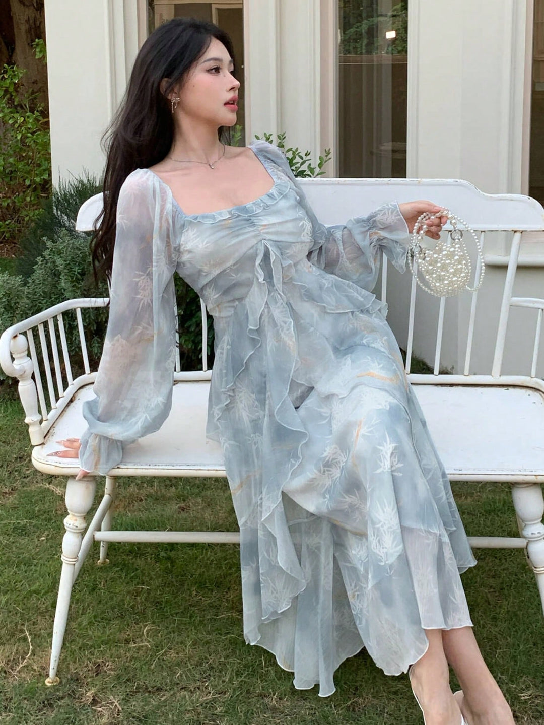 Rochie maxi SHEIN, albastru