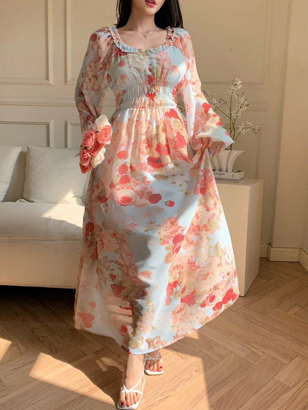 SHEIN Mix Color Maxi Dress