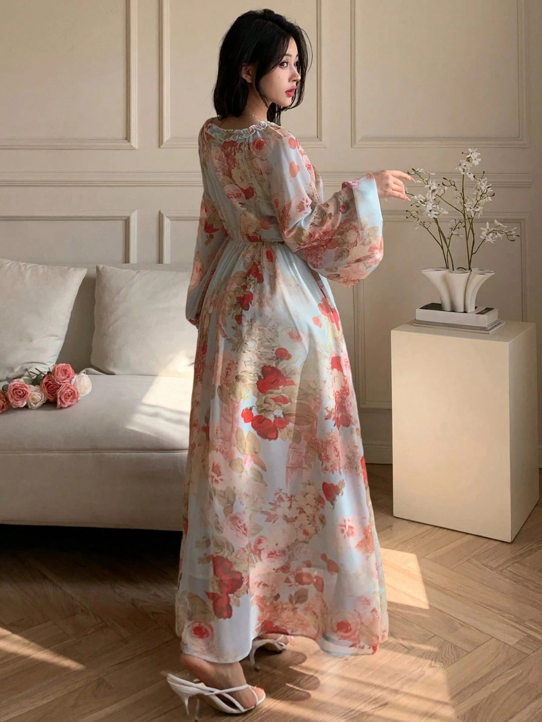 SHEIN Mix Color Maxi Dress