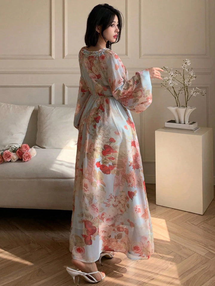 SHEIN Mix Color Maxi Dress